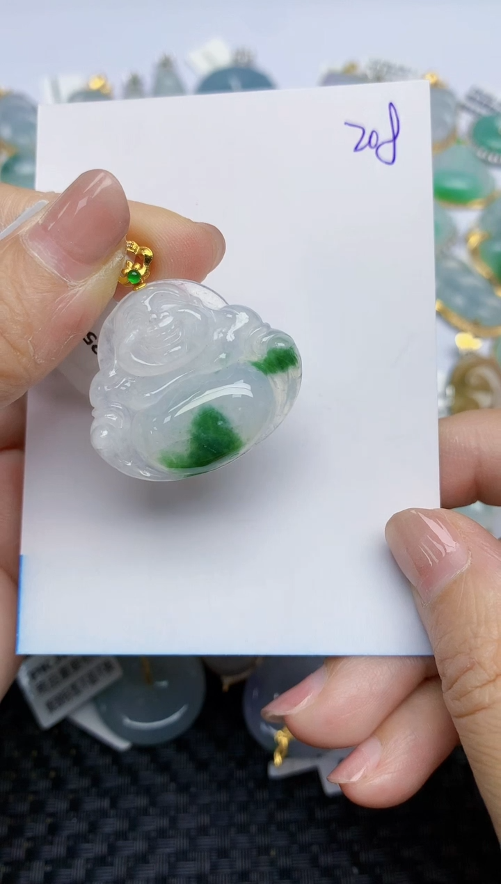 【闪购商品】翡翠颈饰18K金镶嵌天然A货翡翠 208