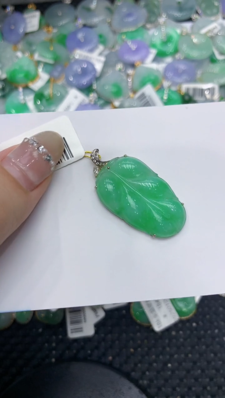 【闪购商品】翡翠颈饰18K金镶嵌222222222