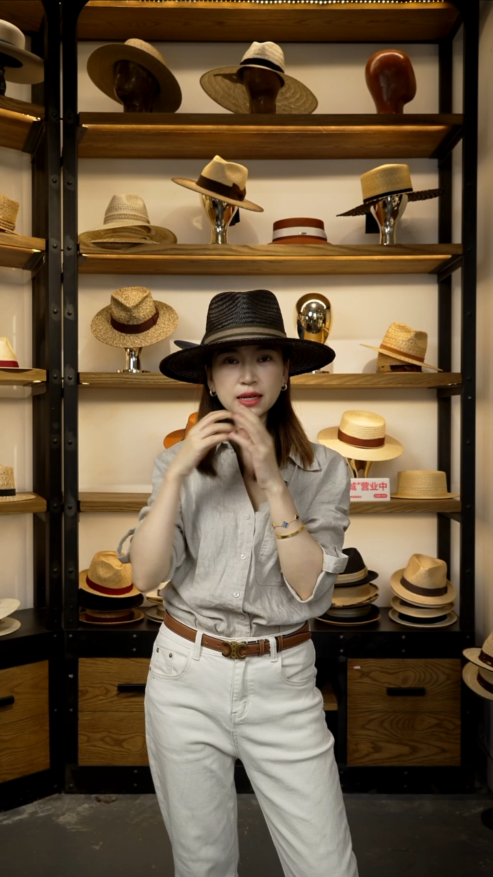 草 Mossant 棕丝草Fedora 黑色 58-59cm