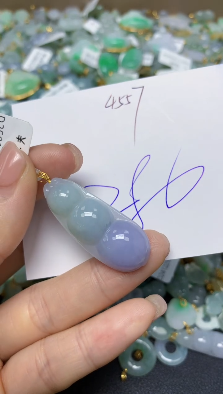 【闪购商品】翡翠挂件18K金镶嵌 天然翡翠A货