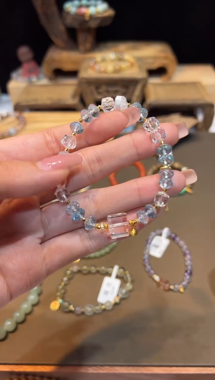 银S925镶嵌手链水晶手饰@@B1272