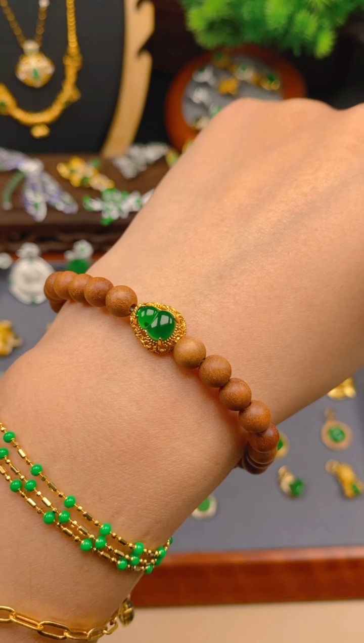 【闪购商品】翡翠吊坠(不含链)银S925镶嵌葫芦手串