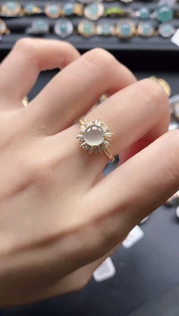【闪购商品】翡翠戒指银S925镶嵌11111-