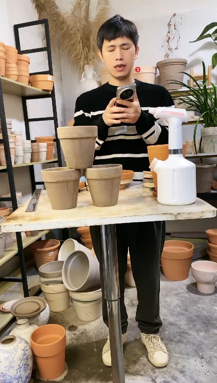 【闪购商品】陶瑕疵无售后13*13灰陶 3盆无托