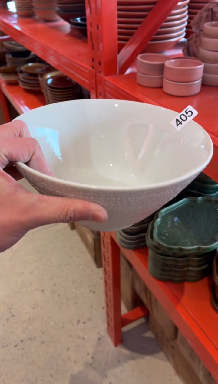 瓷片2*?405微瑕白色斗笠碗1个