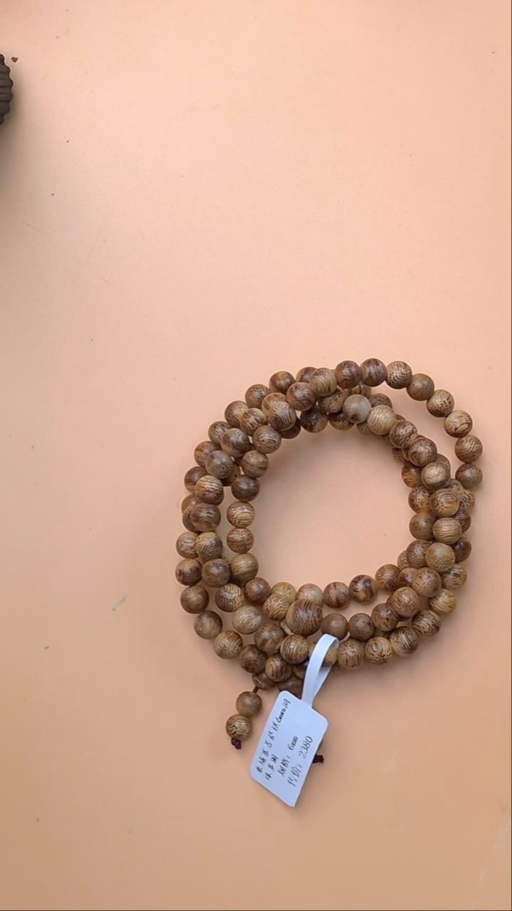 沉香手串柬埔寨菩萨棋多圈6.5mm  