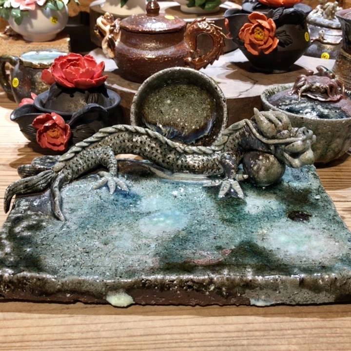 柴烧纯手工龙干泡台复烧闸坡