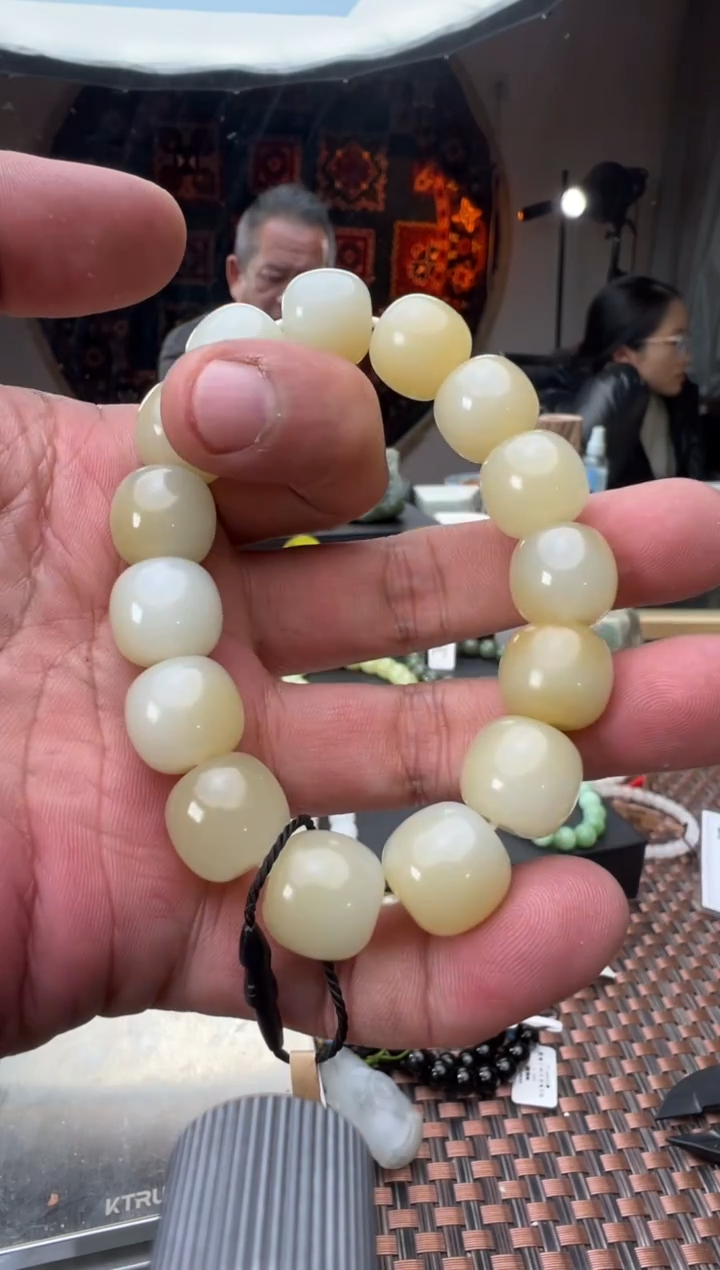 未镶嵌手串和田玉且末料迪克兰卡14老型手串