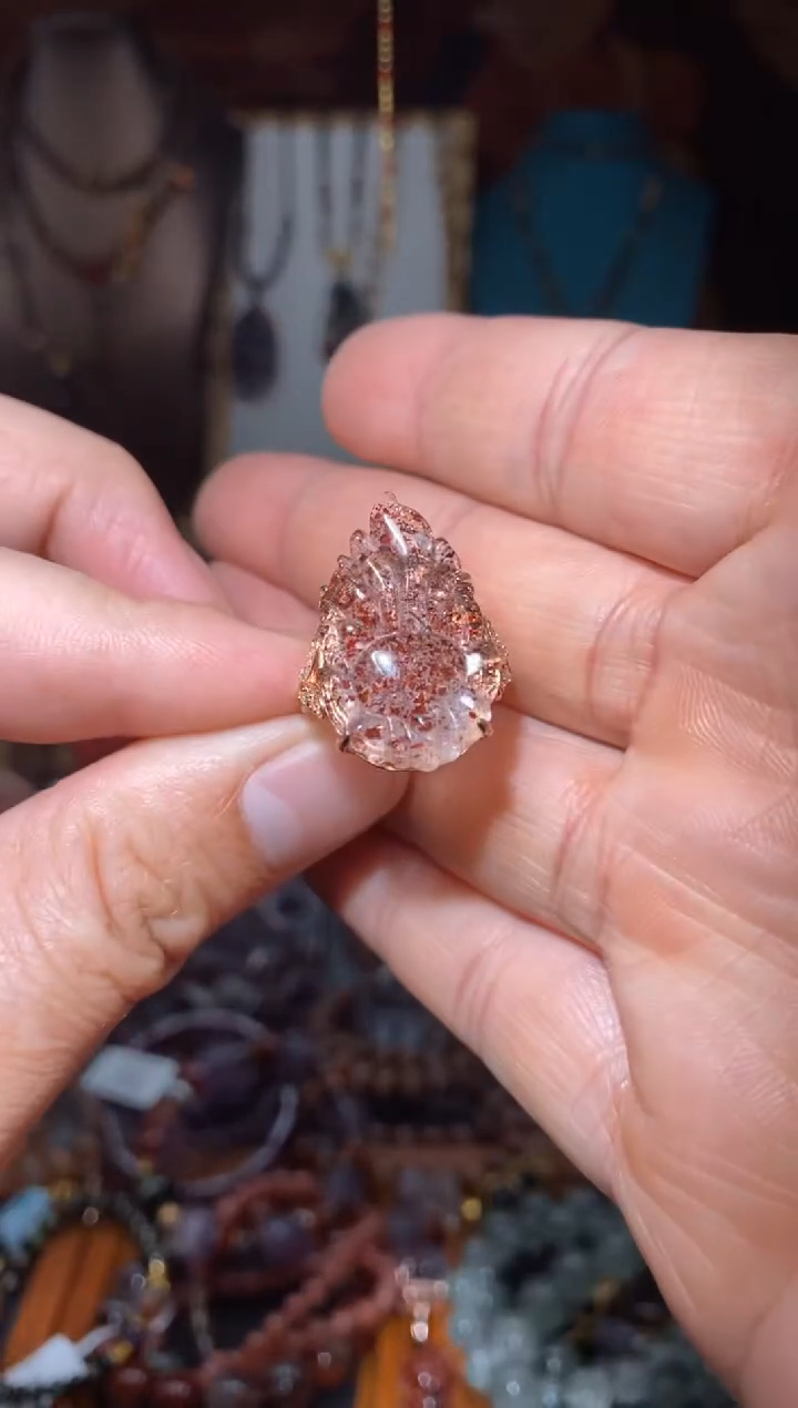 【闪购商品】水晶金草莓戒指未镶嵌多样性