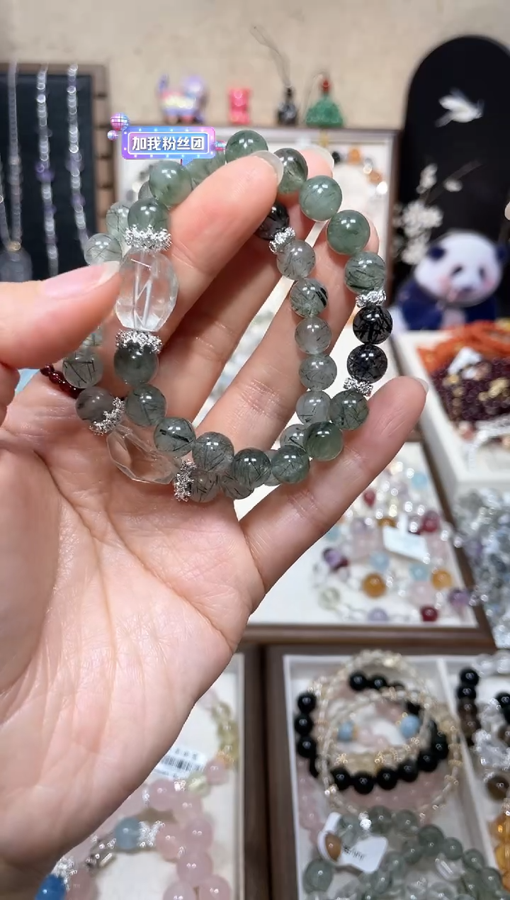 【闪购商品】发晶手串合金绿发晶 黑发晶 设计款手串