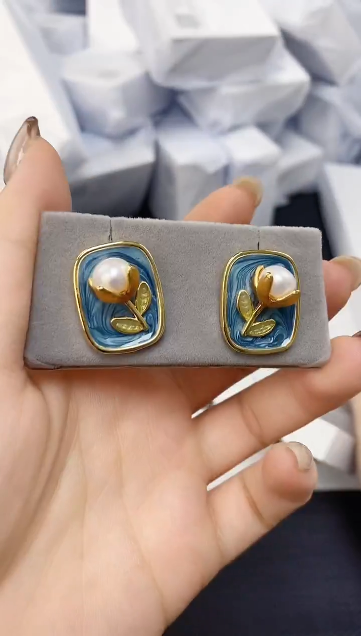 未镶嵌耳饰淡水珍珠ed1066