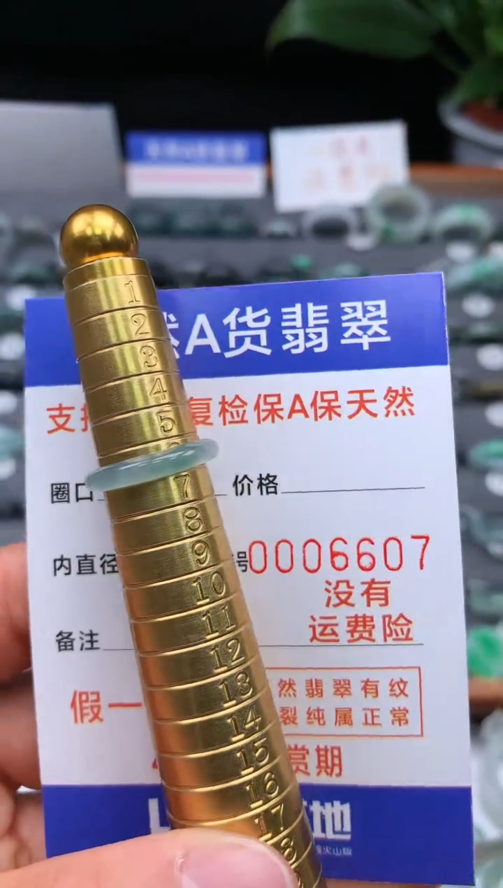 【闪购商品】翡翠戒指未镶嵌6号圈口6607