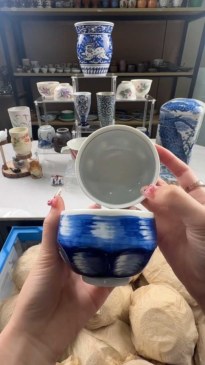 瓷片口径8高度5主人杯2个