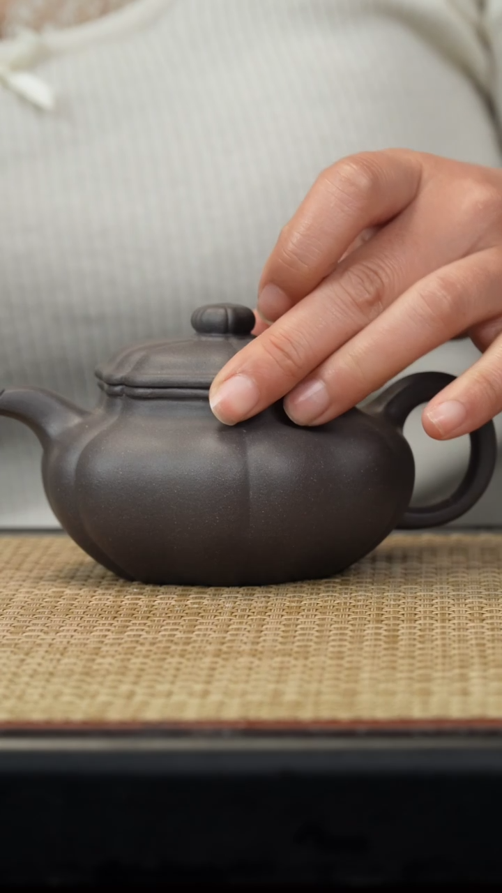 【闪购商品】紫砂茶壶天青葵仿古流口水