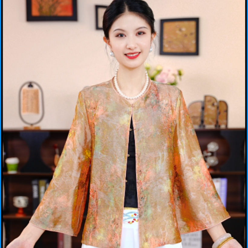 [荧光]观江南婷婷国风复古小衫GJN2505114