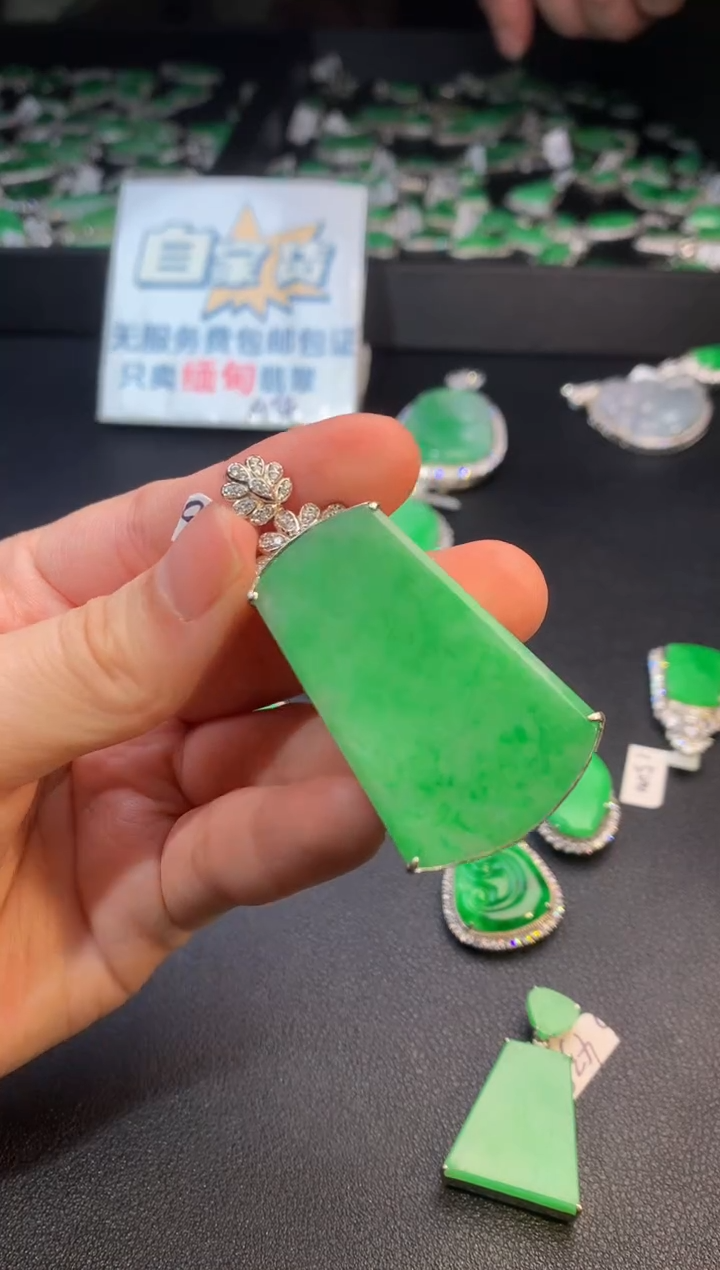 【闪购商品】翡翠颈饰银S925镶嵌翡翠