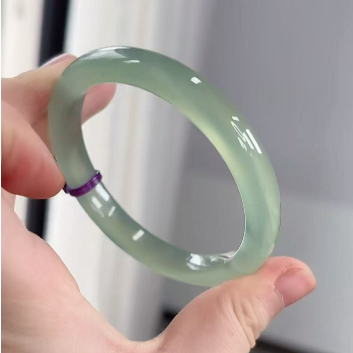 油青紫标 直播专用 福利品玛瑙玉髓油青正圈 多样性发其一