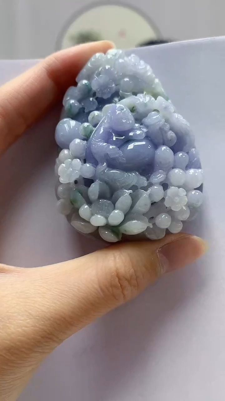 【闪购商品】定制翡翠未镶嵌4852zm-毛货挂件佛96