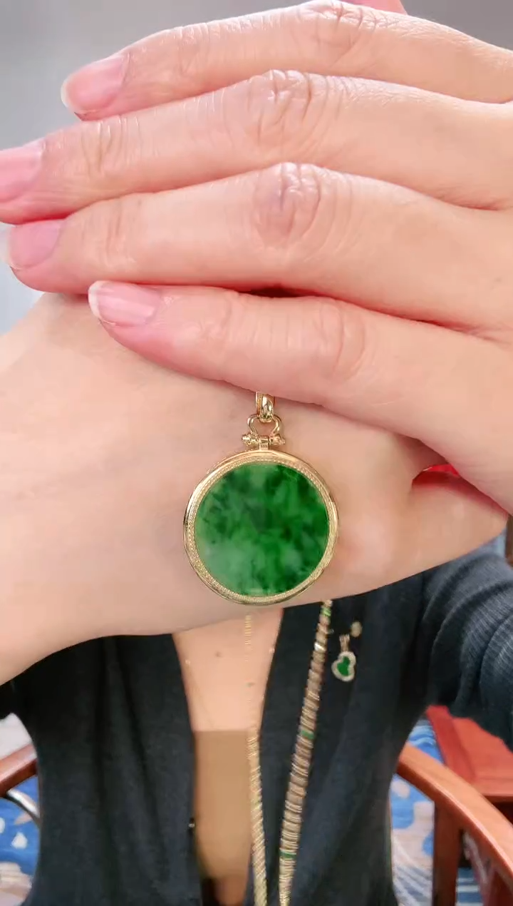 【闪购商品】翡翠吊坠(不含链)银S925镶嵌吊坠