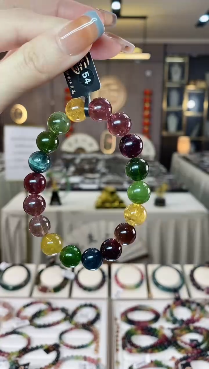 【闪购商品】碧玺单圈手串11mm+未镶嵌一物一证dan