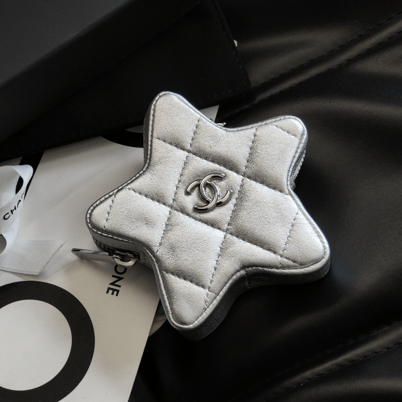 99新 Chanel/香奈儿 【24期免息】24C银色羊皮五角星包挂51941