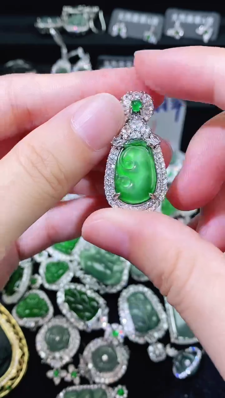 【闪购商品】翡翠未镶嵌颈饰精美翡翠-多样性只发一件H249