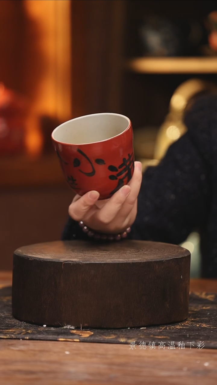 陶瓷景德镇高温釉下手绘陶瓷@L322@