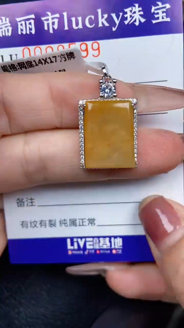 颈饰银S925镶嵌翡翠8599