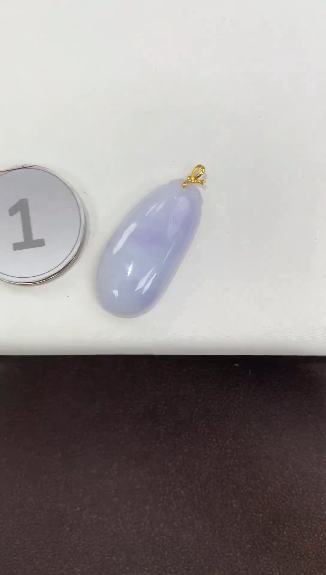 颈饰18K金镶嵌翡翠缅甸a货翡翠