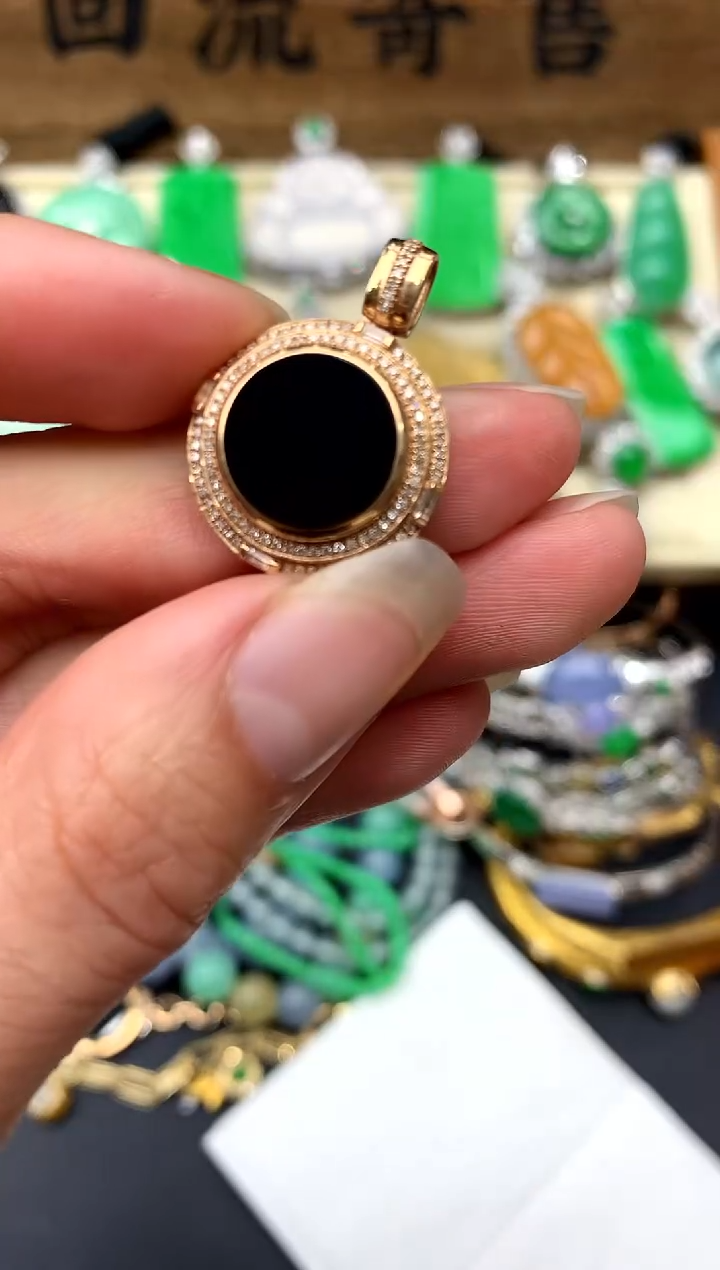 【闪购商品】翡翠颈饰18K金镶嵌214-中国好珍宝