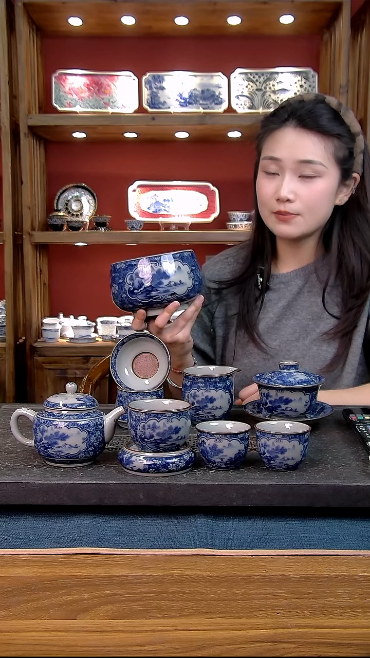 简装家用款9件套 老陶泥开片纹陶瓷茶具