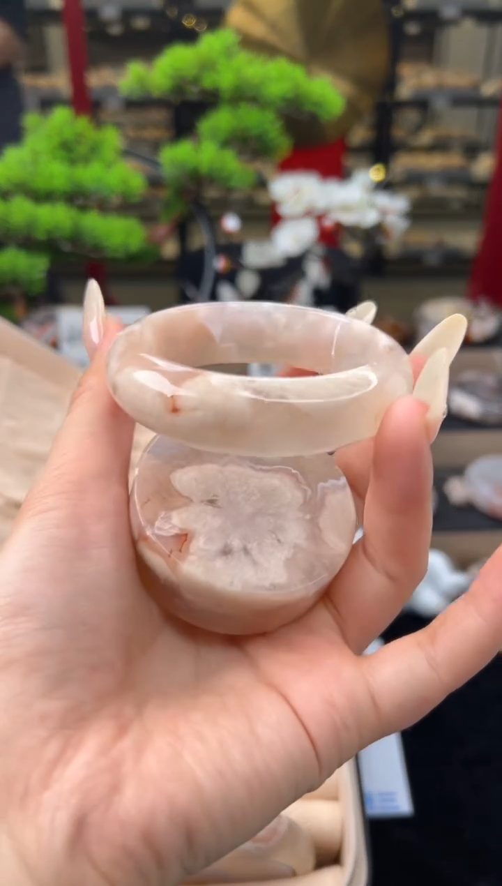 【闪购商品】石英质玉手镯未镶嵌56圈口（赠送镯心）13079