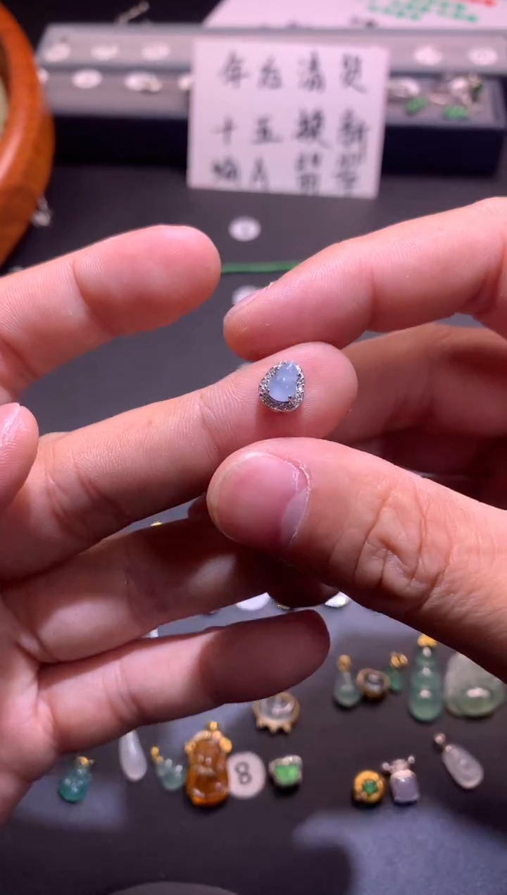 【闪购商品】翡翠吊坠(不含链)银S925镶嵌1