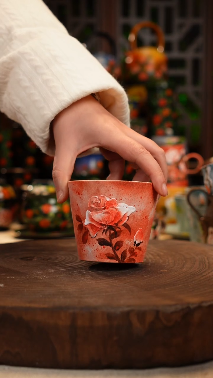 油画 手绘釉下彩