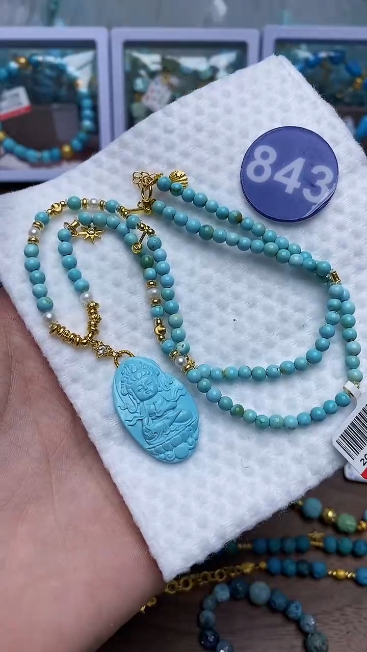 【闪购商品】绿松石项链银S925镶嵌843