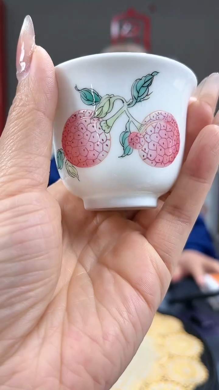 【闪购商品】官窑瓷画院451官窑瓷画院荔枝铃铛杯
