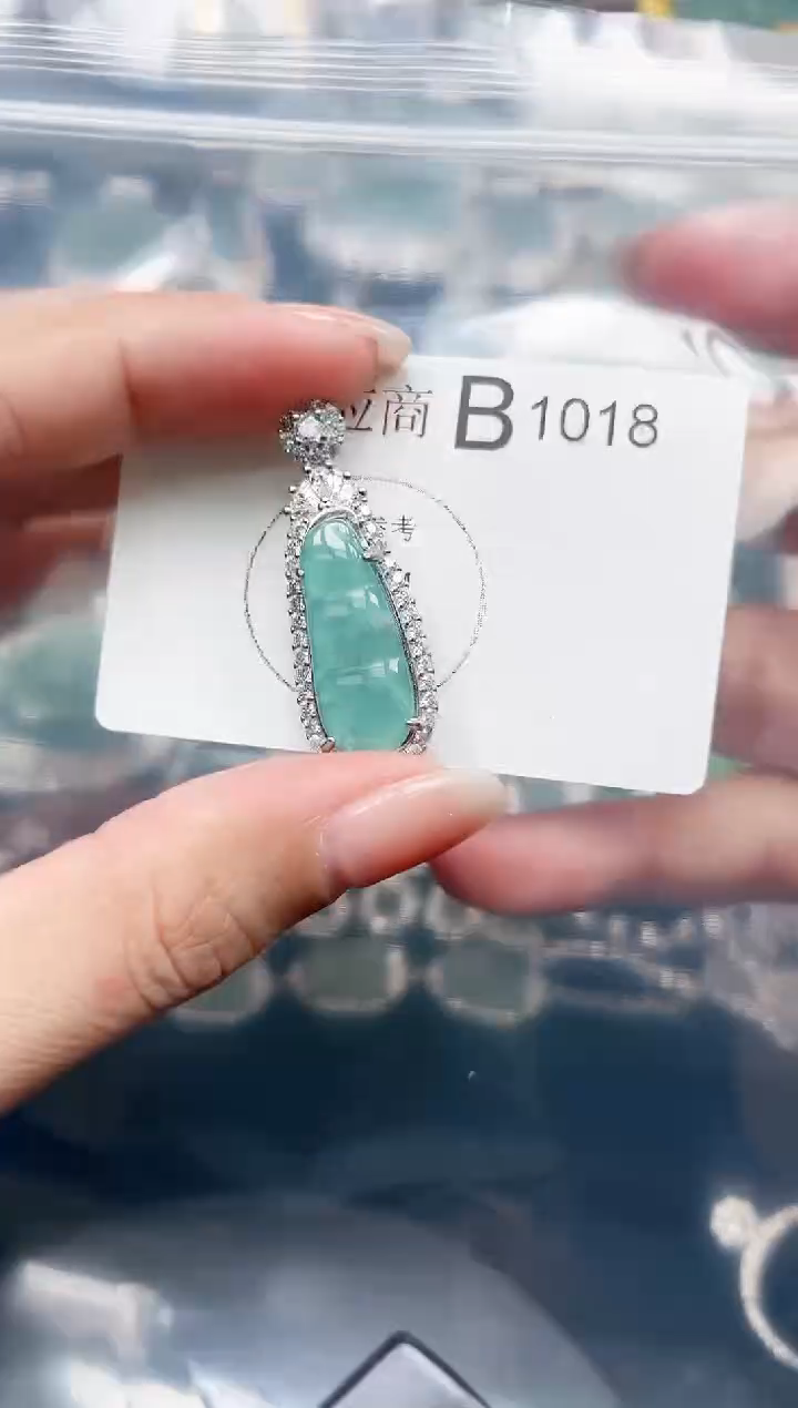 【闪购商品】翡翠颈饰未镶嵌1018赠皮绳