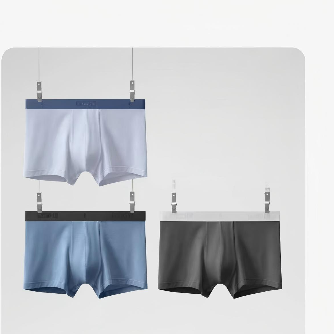 【JN】超好穿内裤男士透气平角裤中高腰加长裆无痕