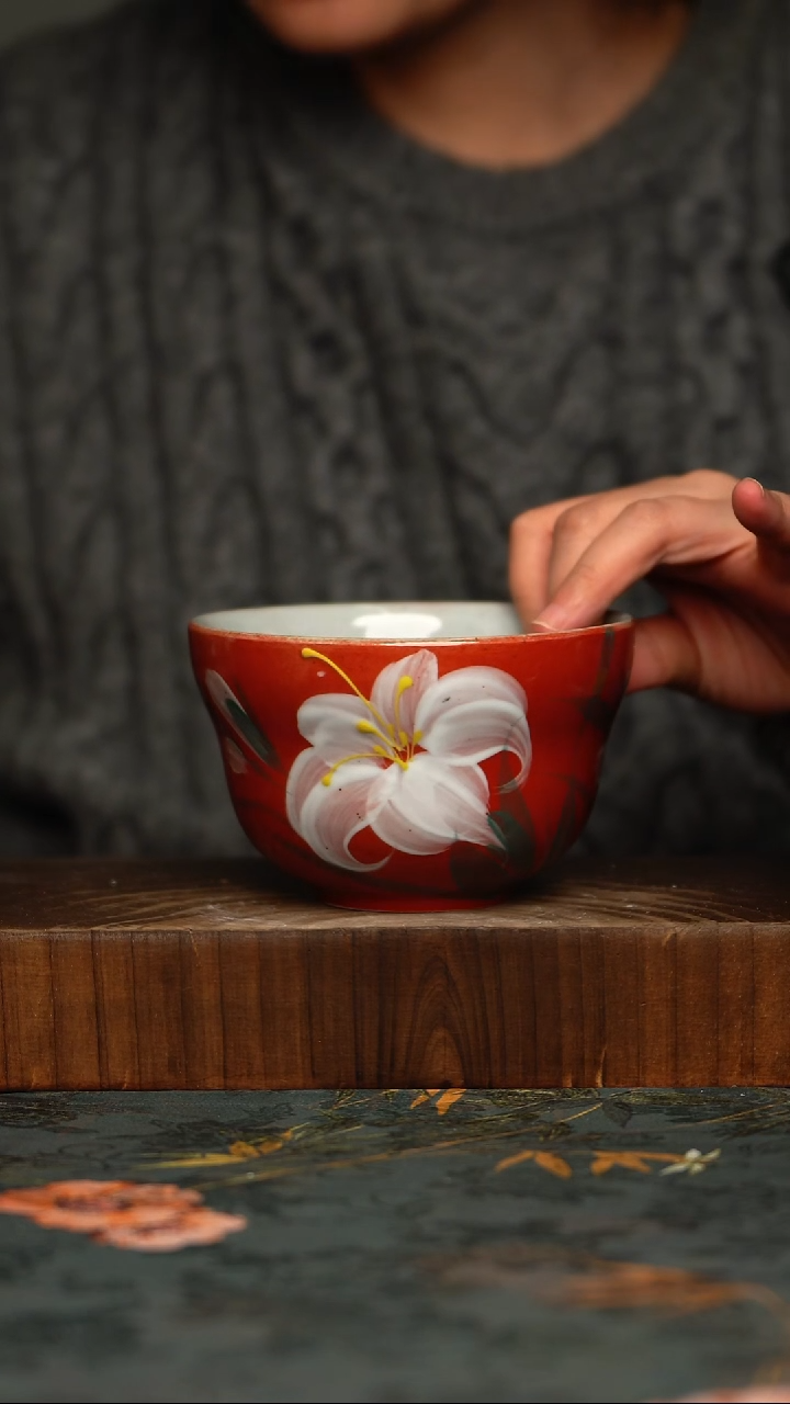 瓷片釉下彩手工手绘同款陶器