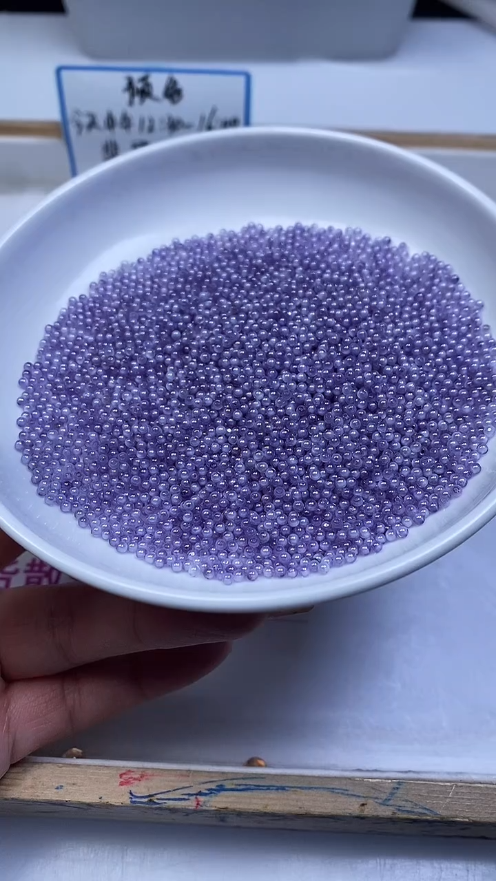 未镶嵌天然锆石散珠E22 冰紫锆石2mm100个9.9元