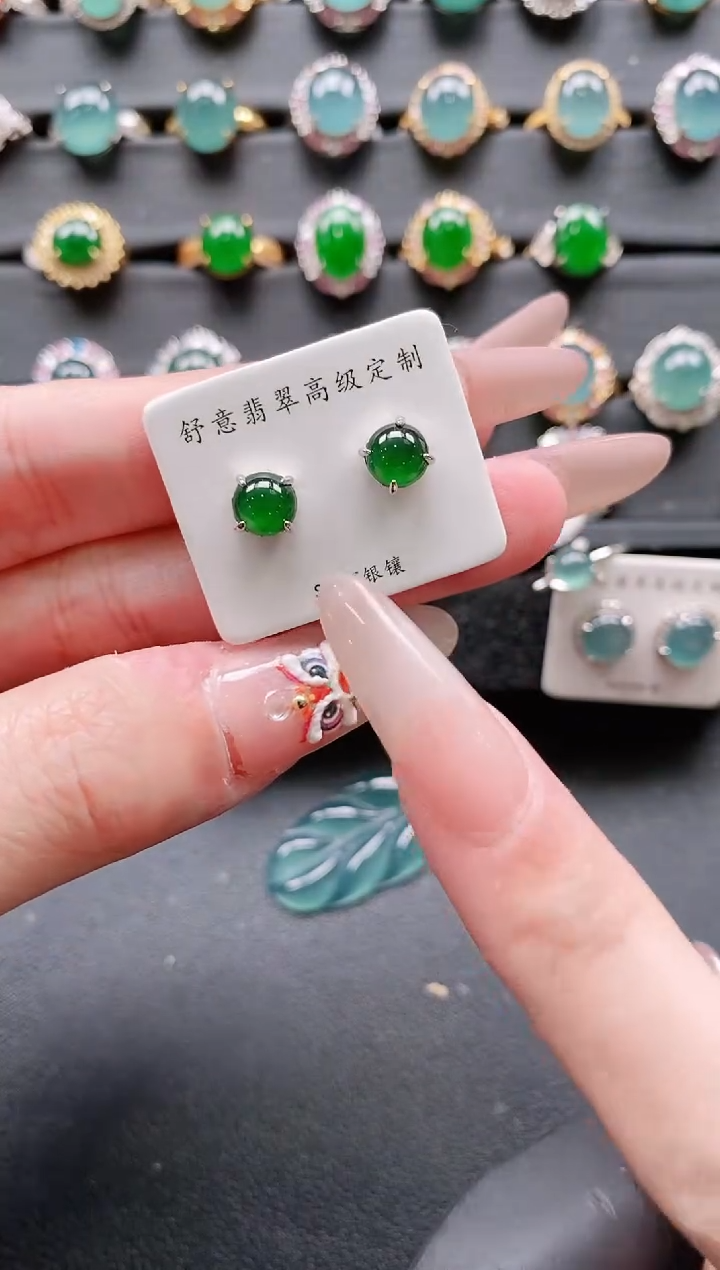 【闪购商品】翡翠戒指银S925镶嵌11111111