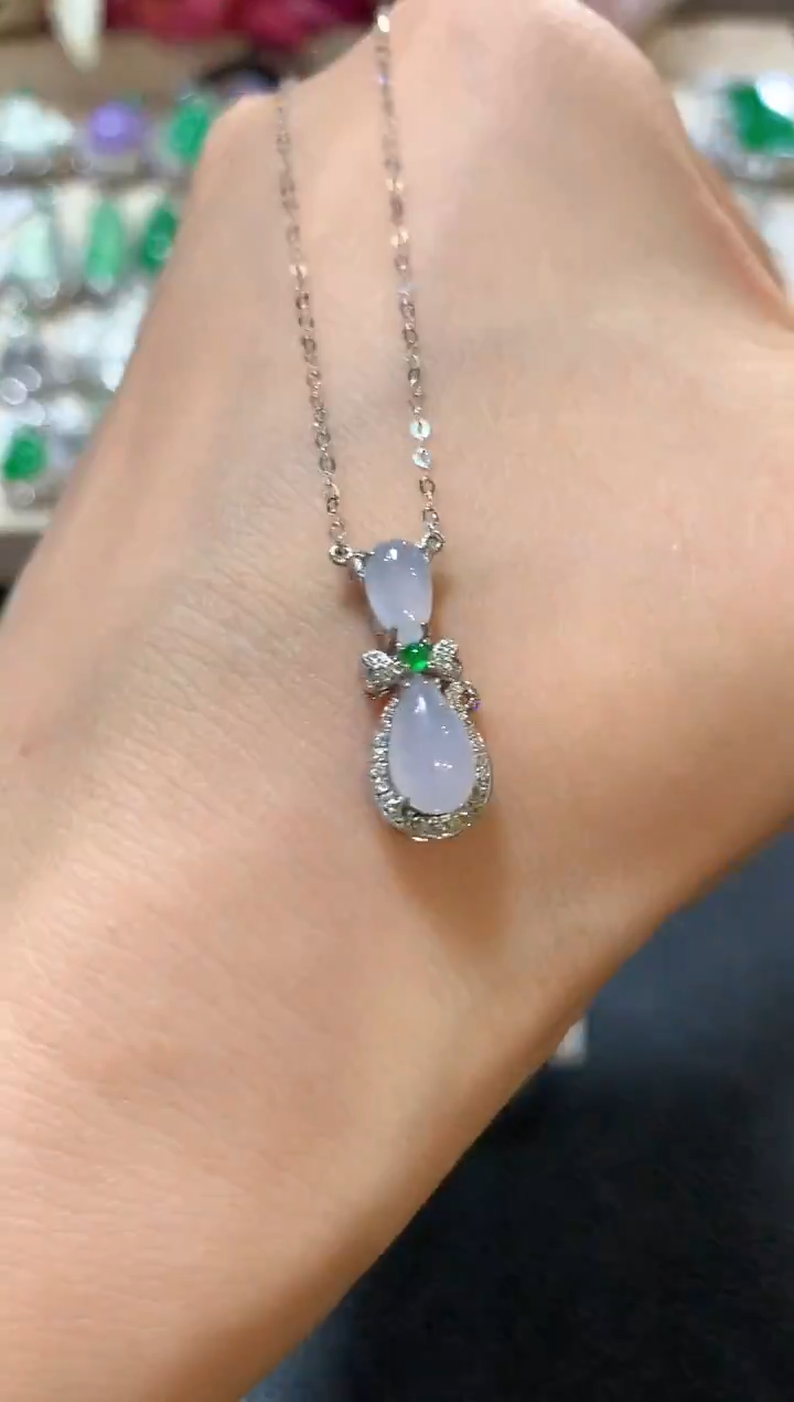 套链18K金镶嵌翡翠z3   