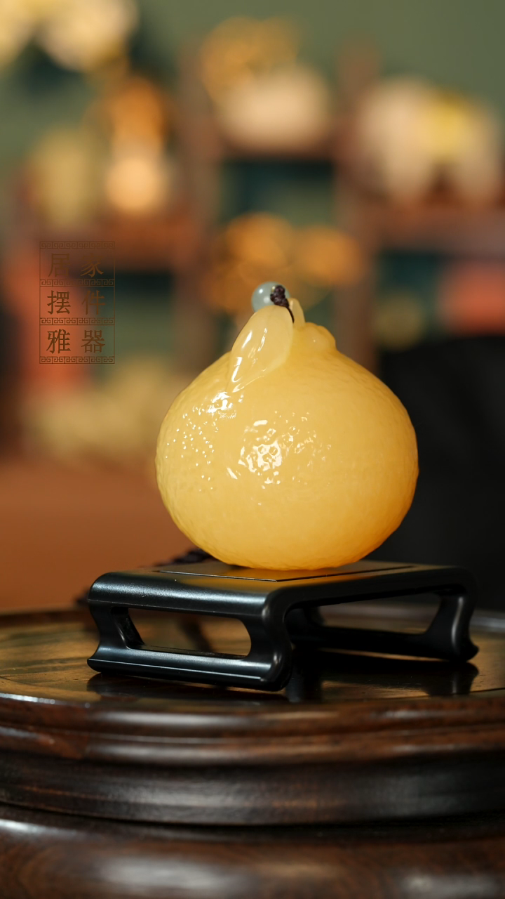 玉《大吉大利橘子》摆件