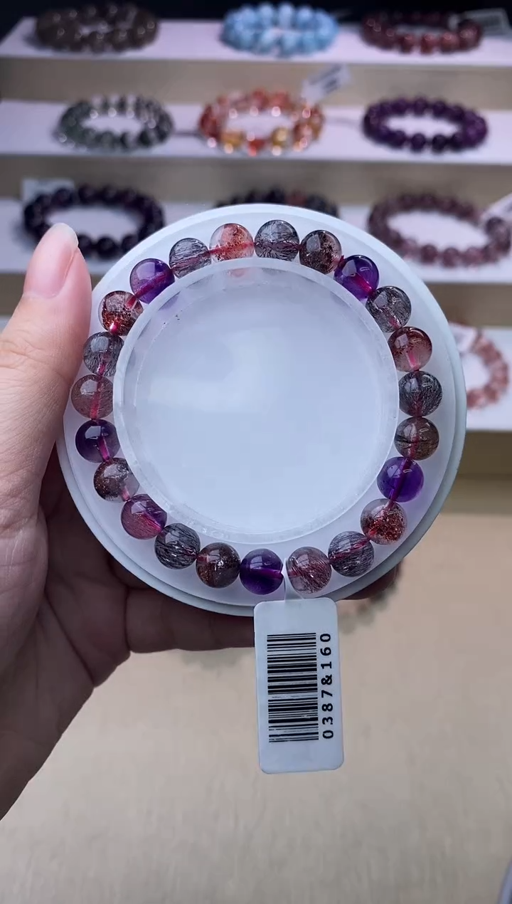 【闪购商品】水晶手链未镶嵌黑加仑超七单圈8m+