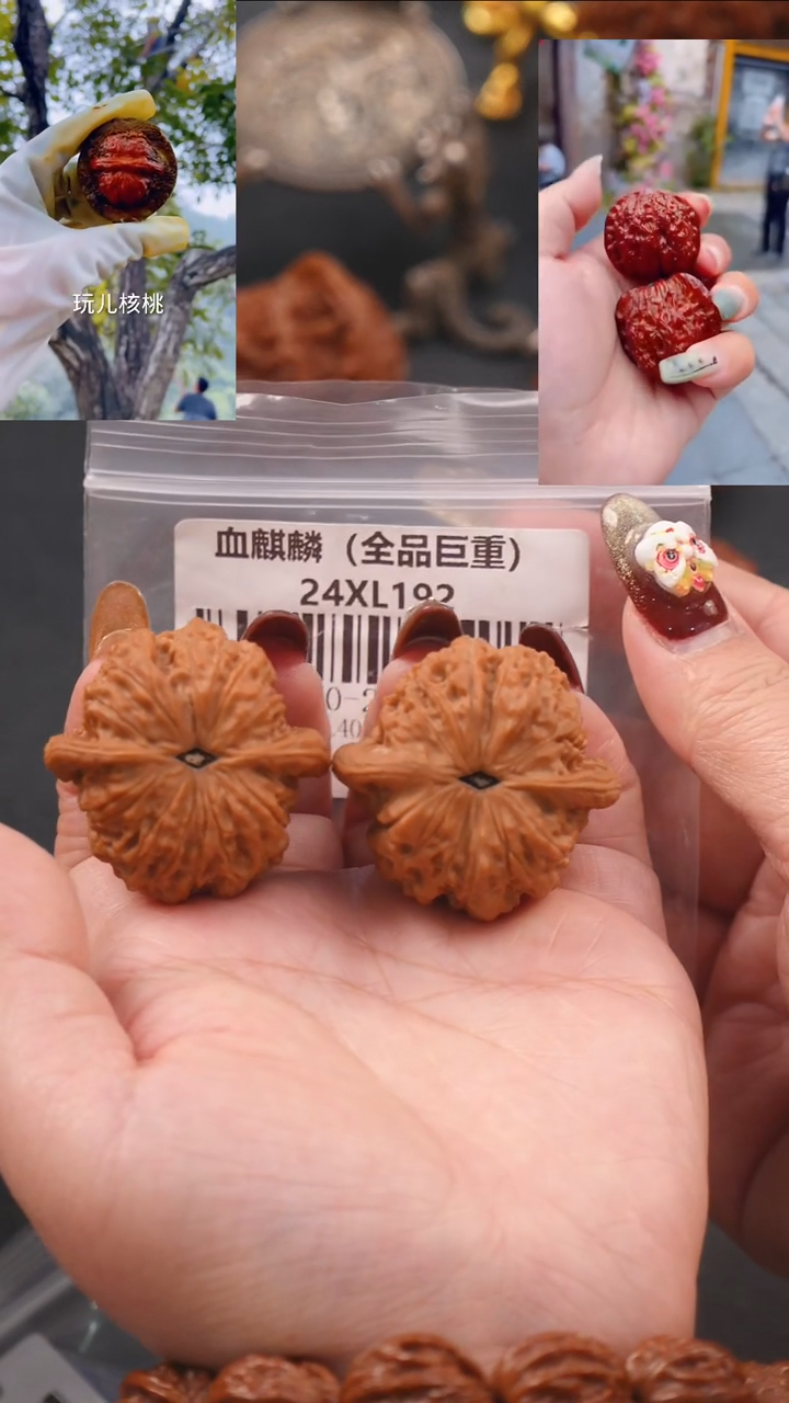 【闪购商品】文玩核桃把件40血麒麟狮子头（全品 巨重）