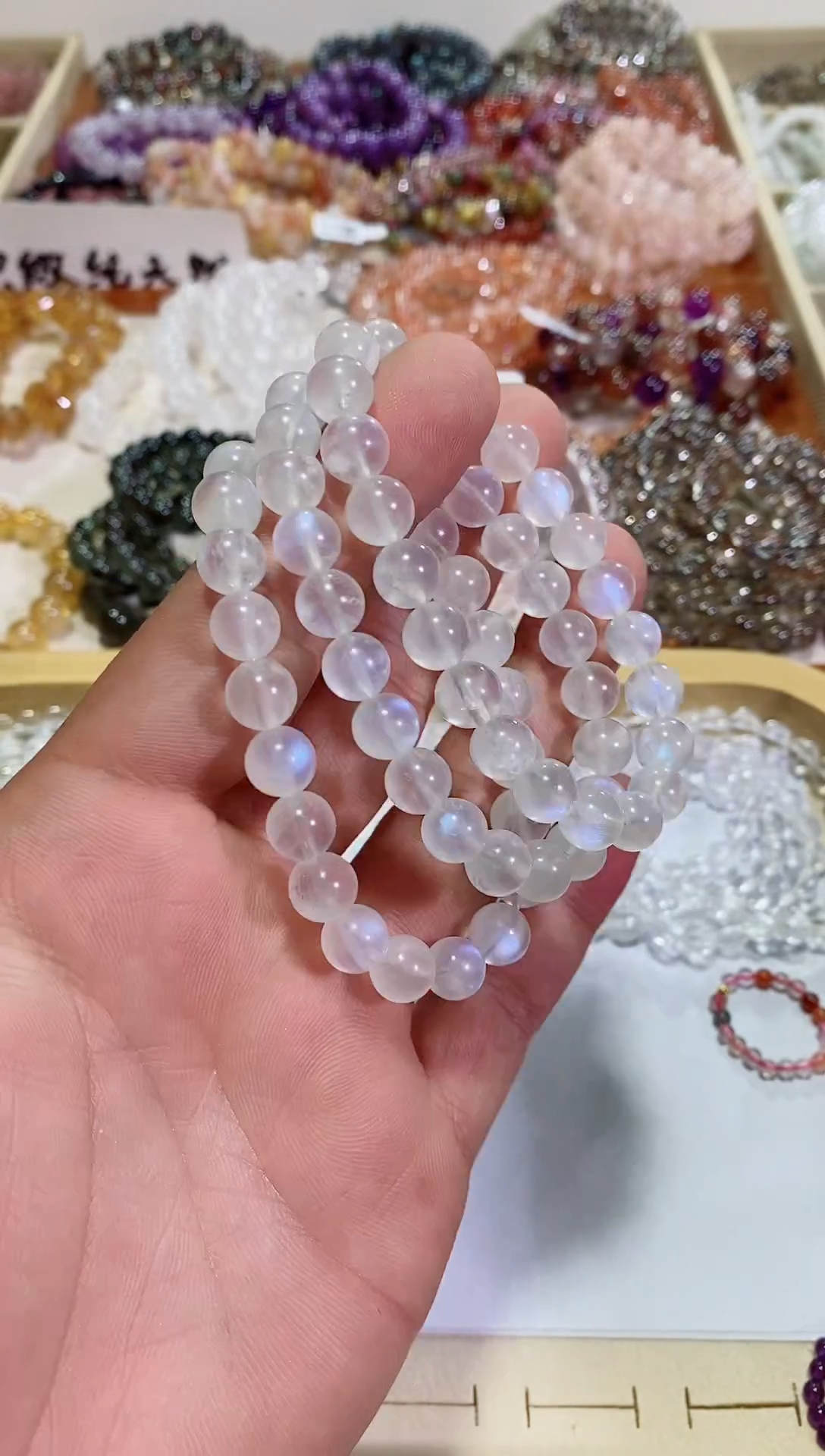 【闪购商品】月光石手链未镶嵌蓝月光8m+ （多样性发其一）