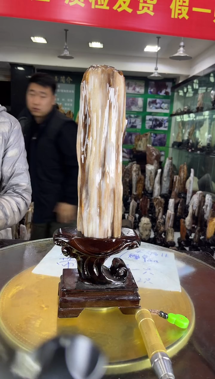 缅甸天然树化玉精品居家摆件