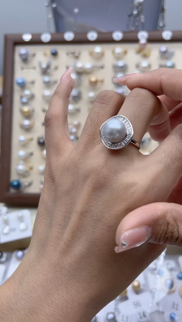 【闪购商品】淡水珍珠戒指合金22