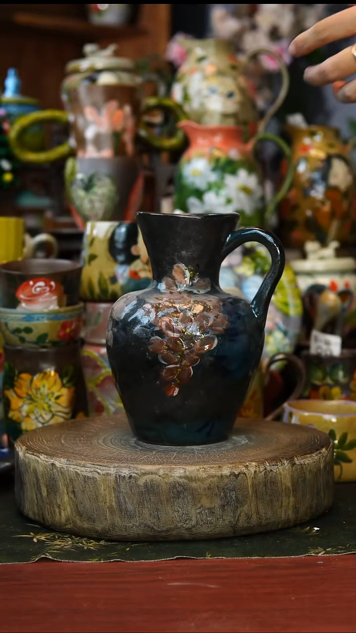 花瓶146景德镇手工手绘釉下彩