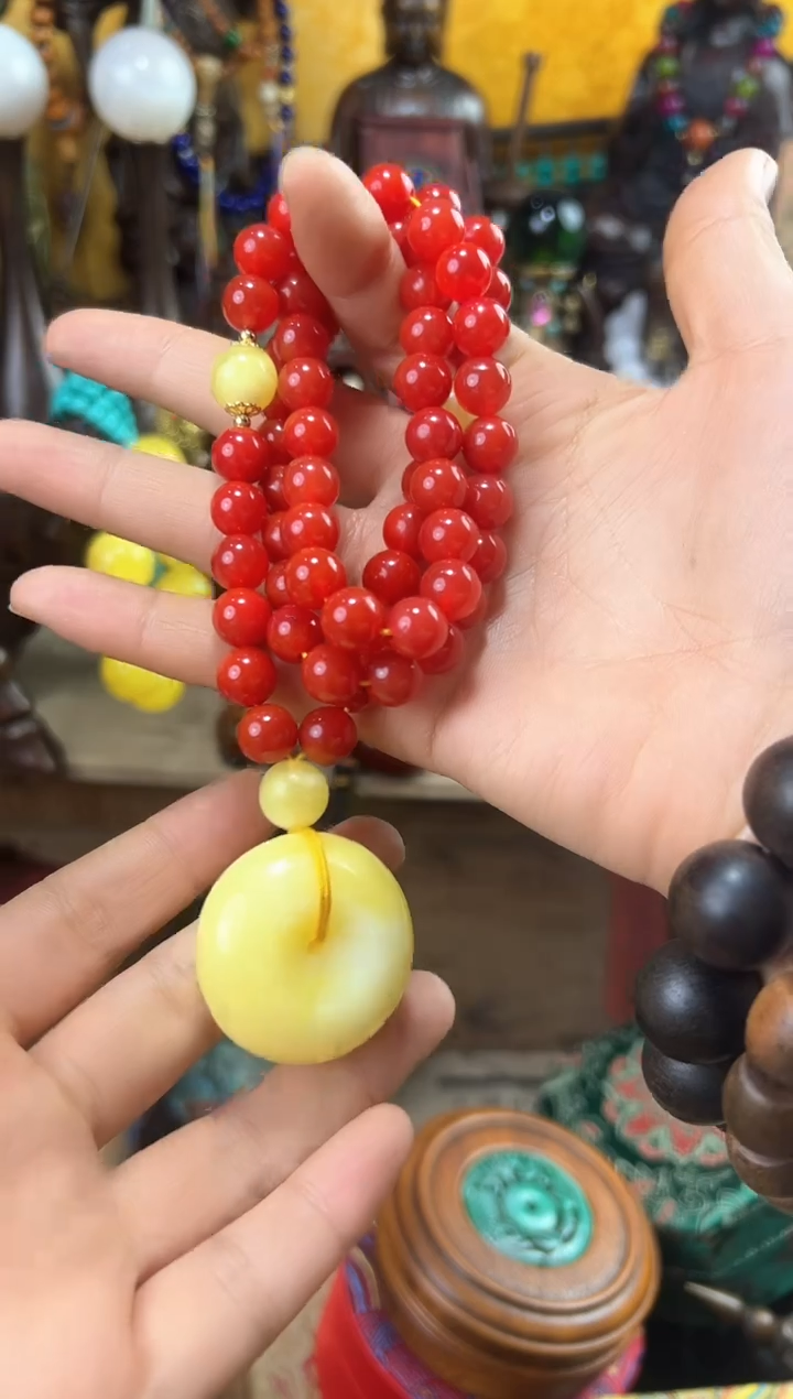 【闪购商品】蜜蜡手链未镶嵌猪妹精品专属链接